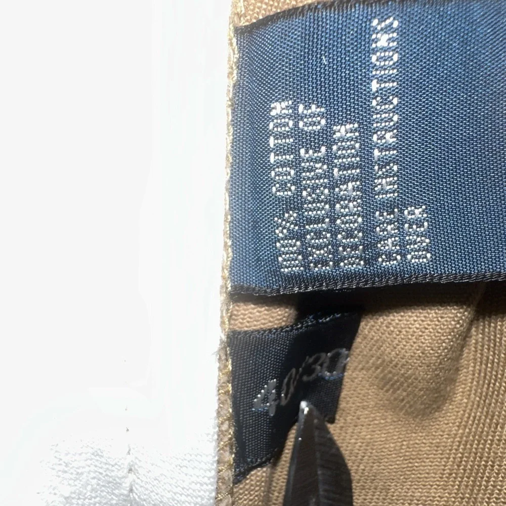 VTG Polo Ralph Lauren Pants Mens Fit 39x30 Khaki Tan Cotton Chino Straight